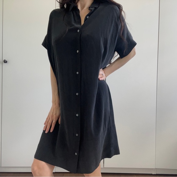 Everlane silky shirt dress sz 00 - Picture 3 of 5
